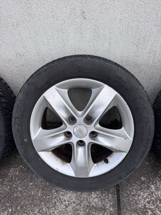 Set jante aliaj roti complete R16 cu anvelope all season 205 55 R16 Kia Ceed Hyundai i30 5X114,3