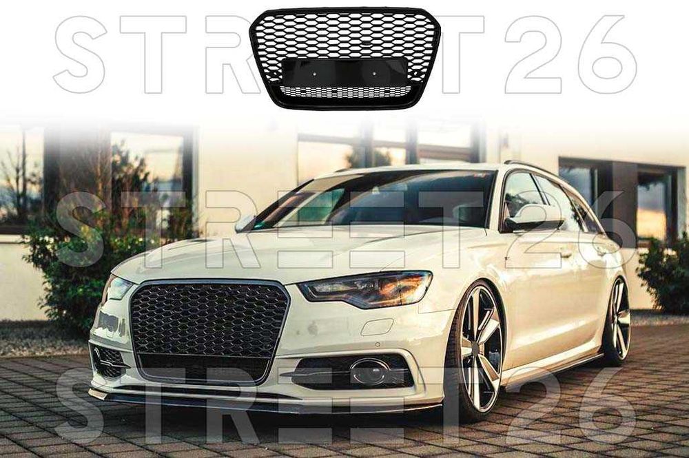 Grila Audi A6 C7 4G Pre-Facelift (2011-2014) RS6 Design Negru Lucios