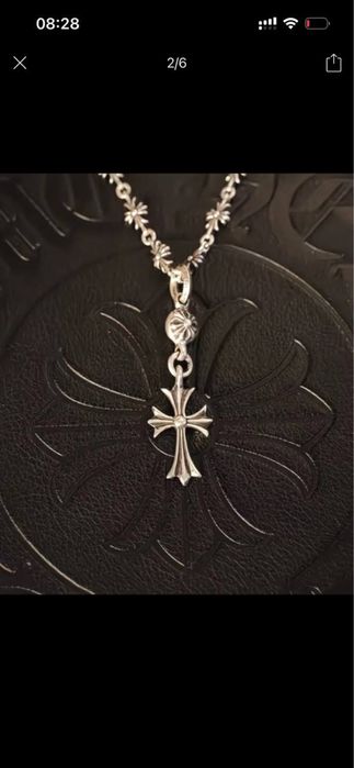 Серебряная цепь с кулоном Chrome Hearts | Тайское серебро 925