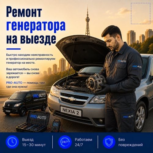 Генератор не заряжает? Автоэлектрик с выездом 24/7