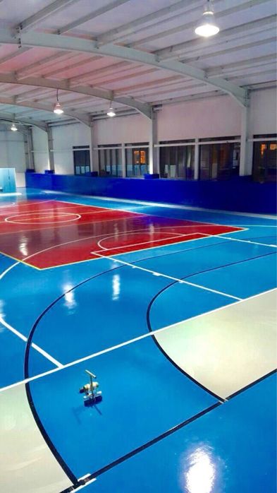 Эпоксидный наливной пол для спорткомплекса