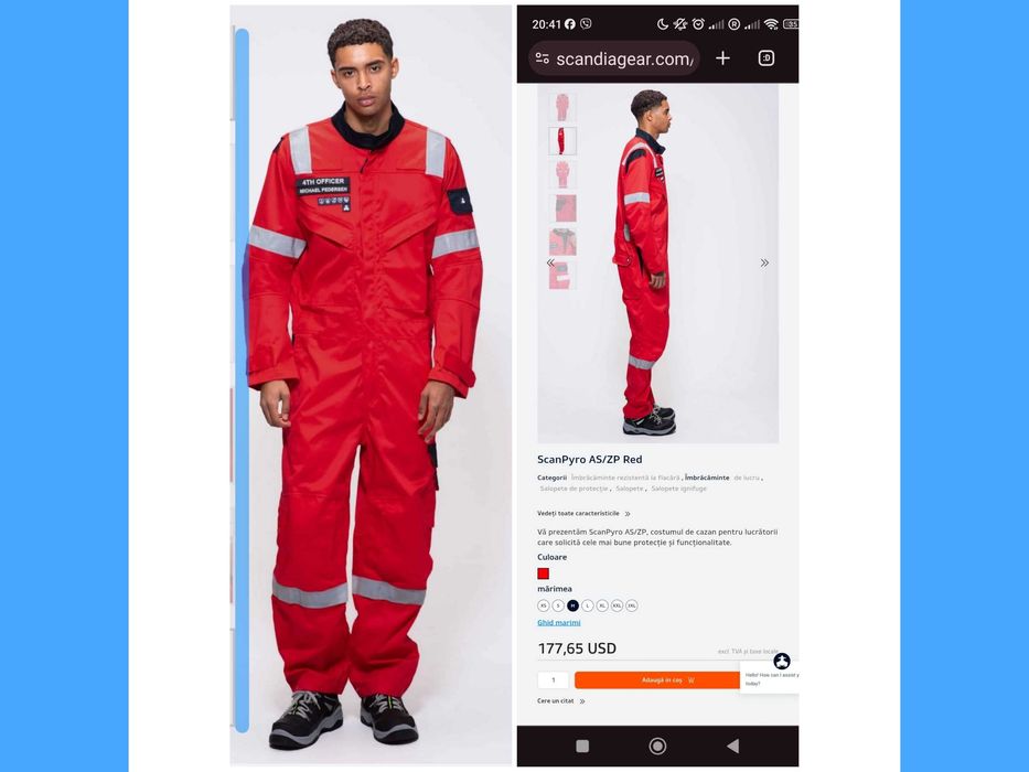 Scandia ScanPyro costumul de cazan cu protectie