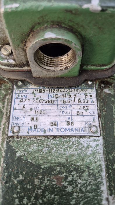 Motor Electric trifazic 5.6 kw, Ax 28mm