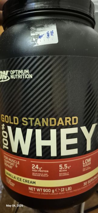 Whey vanilia icecream gold standard optimist nutrition