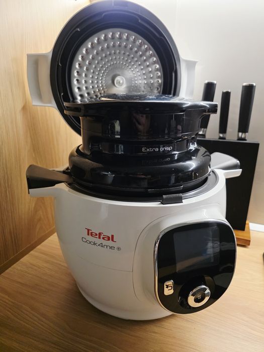 Multicooker Tefal cook4me+ Alb + Extra Crisp Lid | Stare foarte buna