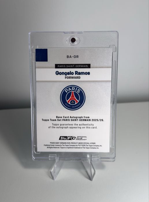 Gocalo Ramos Autograpgh Card PSG 99 din 99