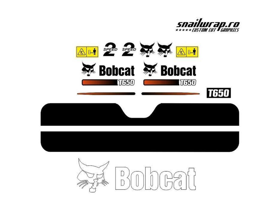 Stickere Bobcat, Komatsu, CAT, JCB, Case, Fiat, John Deere, Ammann