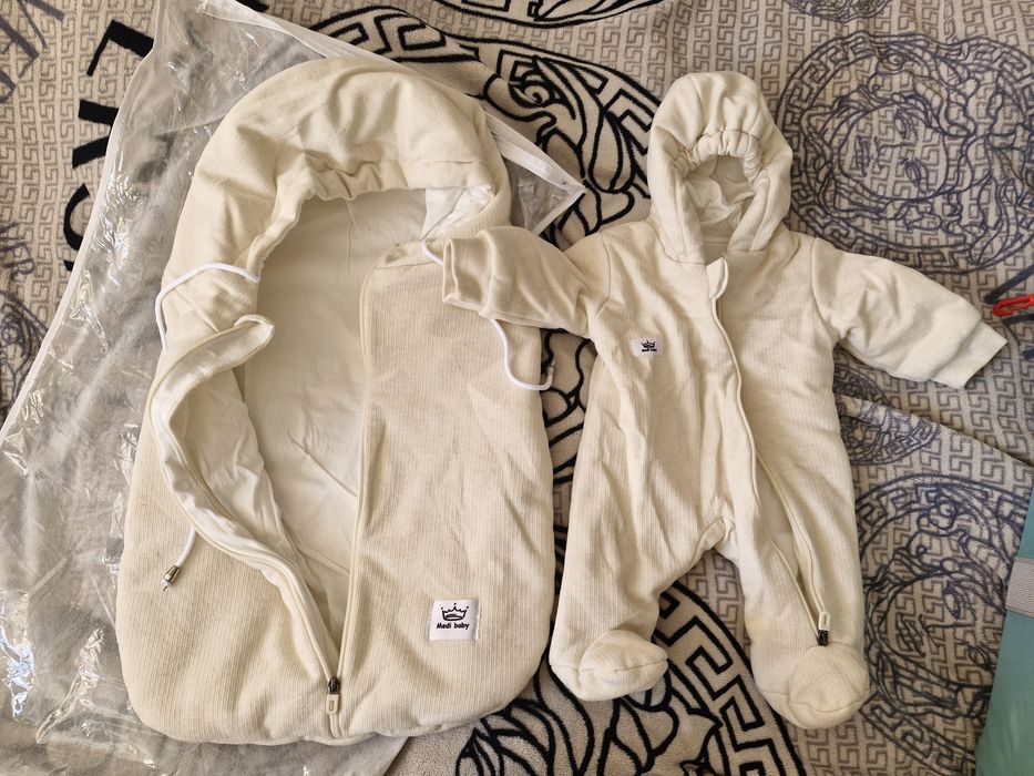 Конверт на выписку с комбинезоном + переноска