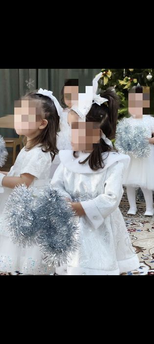 Платье снегурочки, снеговик, ақшақар