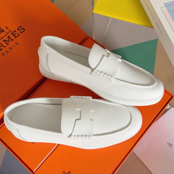 Mocasini Hermes White Originali ! Premium Luxury -Piele naturala 100% -Colectia noua