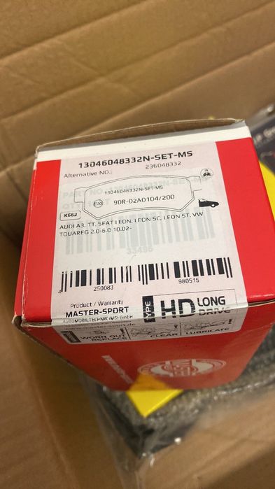 Предни спирачни накладки MASTER-SPORT