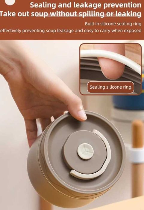 Термо метална Купа за течна и твърда храна Стомана * Кутия 500мл