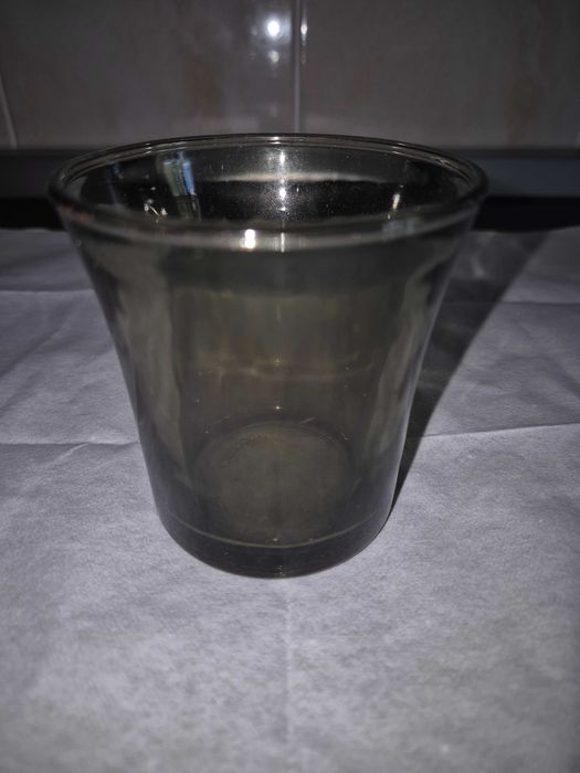 Set veselă 6 persoane, design fumuriu (diferite farfurii mici și mari, boluri, pahare, cești etc.), total: 44 piese - PRODUS NOU, în ambalaj original