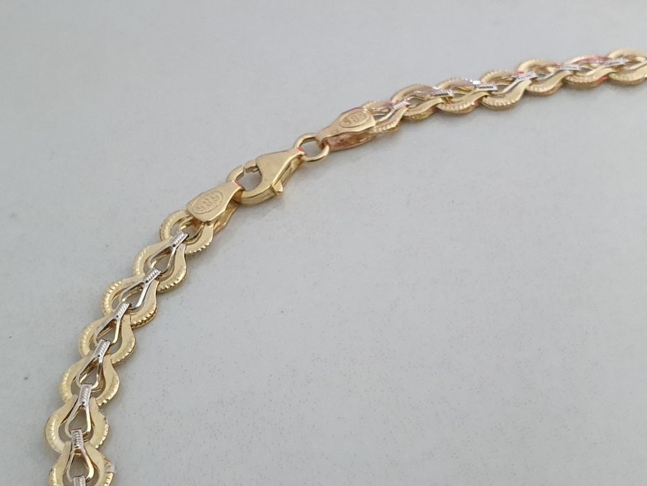 Lanț din aur de 14K model deosebit – lungime 50 cm – gramaj 7,65 g