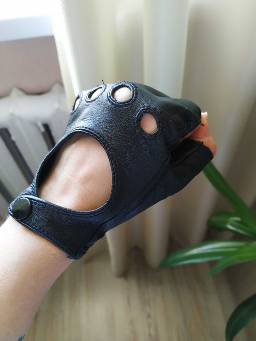 Митенки женские кожаные