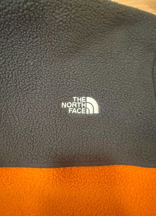 The North Face Yumiori Full-Zip Fleece Jacket in Agate Orange and Asphalt Grey