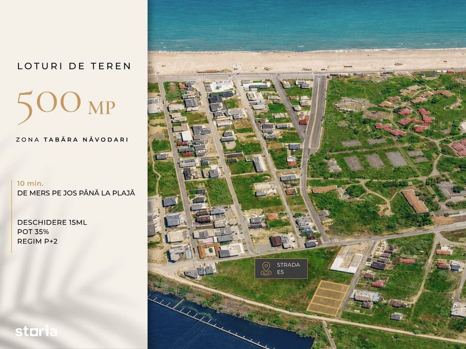 Teren construcții 500 mp | La 10 minute de plajă | Tabăra Năvodari