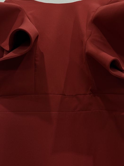 Бордовое платье рыбка