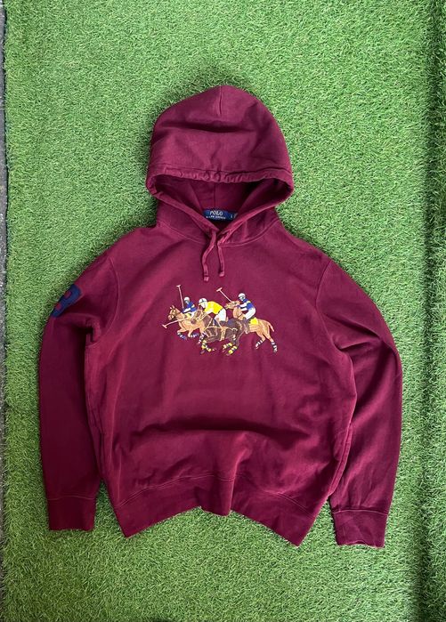 Мъжко горнище : POLO By RALPH LAUREN Triple Pony Embroidered Hoodie in Cotton Blend Fleece