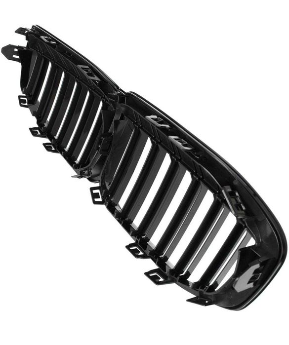 Grila radiator BMW 1 F40 2019, negru lucios, cu bare duble RADUS