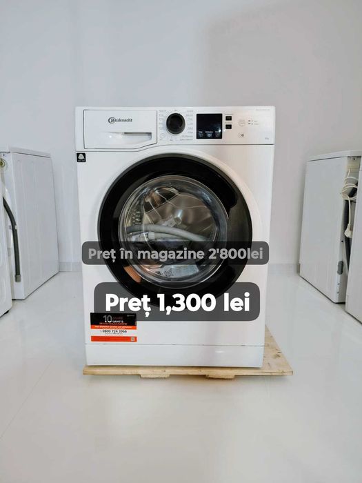 NOU !!! Mașină de spălat rufe BAUKNECHT  8kg 1400RPM superEco845A B217