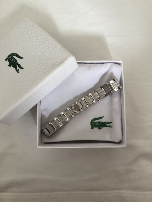 Чисто нова мъжка гривна Lacoste – пълен комплект