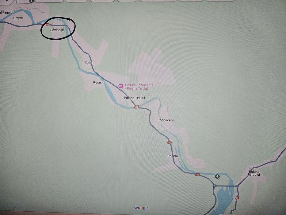 Teren  1015 mp ,sat  Savinesti, jud.Neamt,  Valea  Bistriței