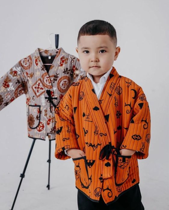 Этно шапан и бомбер  размер 4-14 лет