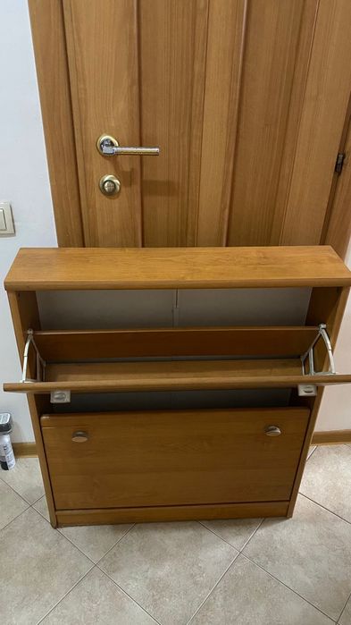 Обувная тумба цвет орех