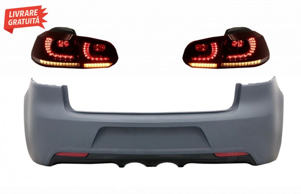Bara Spate cu Stopuri Full LED VW Golf 6 VI (2008-2013) R20 Look Semna