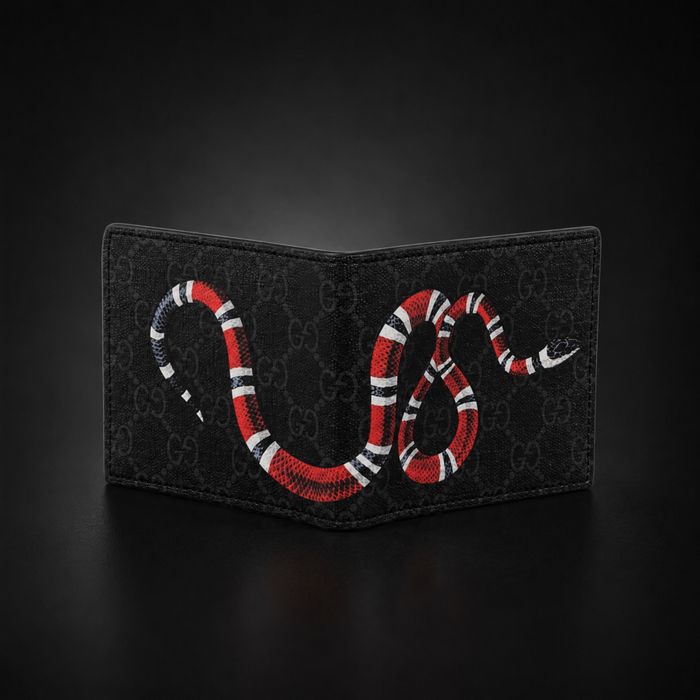 Черен Gucci портфейл Kingsnake