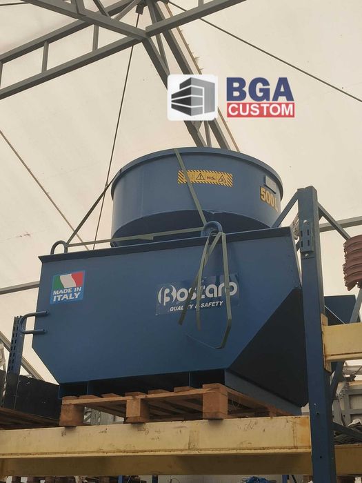 Bena - haba cu autodescarcare de 600 l , autobasculanta pentru moloz , deseuri pentru macara 3 432 lei