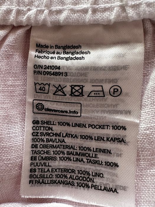 Pantaloni din in 100%