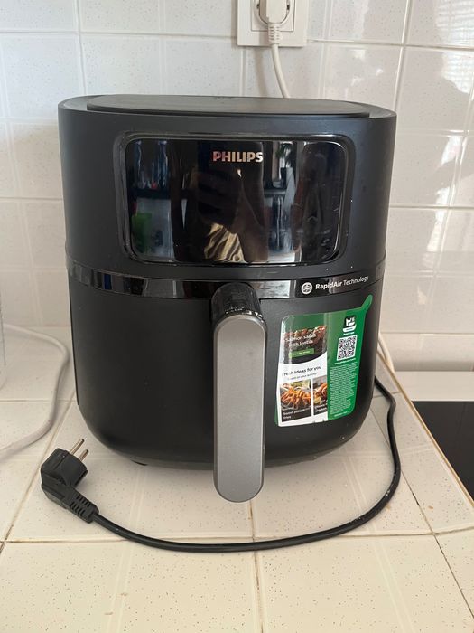 Уред за здравословно готвен с горещ въздух 14 в 1 PHILIPS Серия 5000 CONNECTED XL HD9280/90 14 в 1 6.20 L, ТАЙМЕР, ЧЕРЕН