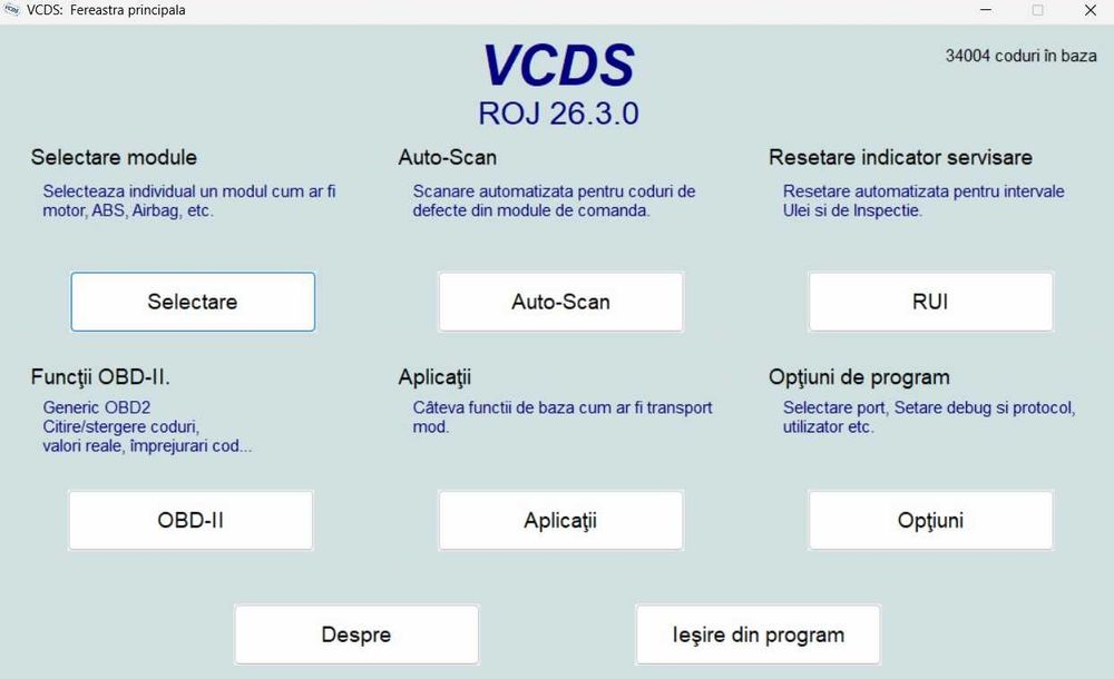 Tester VCDS HEX V2 ARM STM32F429 SOFT 26.9 EN/26.3 RO August 2026
