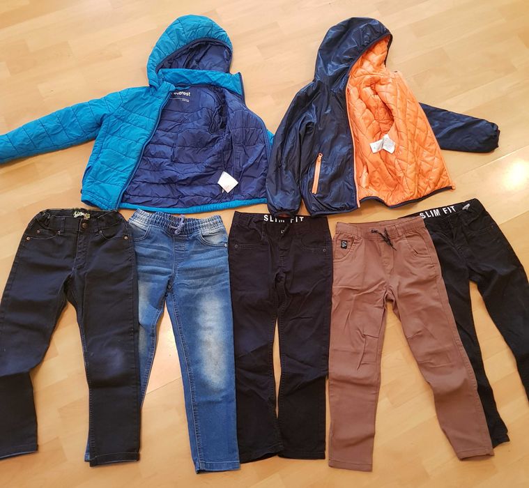 Lot haine copii 7buc, 116-122 cm 5/6 ani