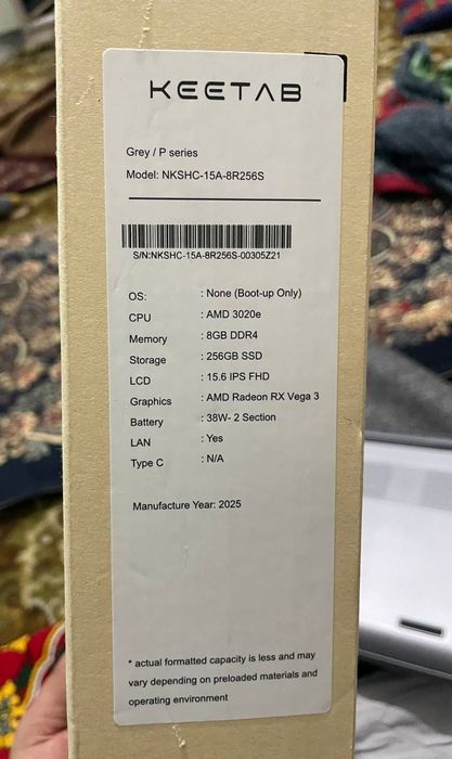 Notebook Keetab 256GB STORAGE