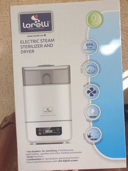 Sterilizator electric cu aburi si uscator pentru biberoane, Lorelli