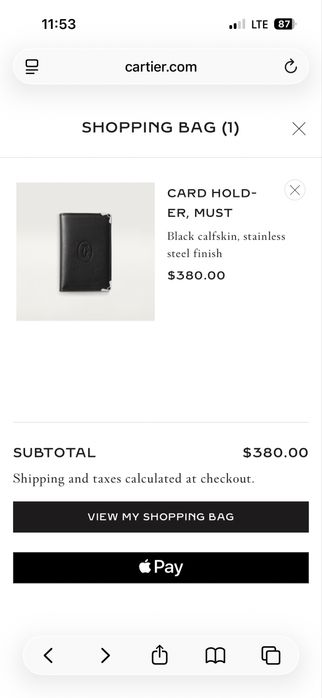 Cartier card holder / картодържател