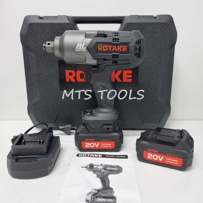 Pistol impact 3/4 Rotake 20V 4.0 Ah 2 acumulatori 2000Nm