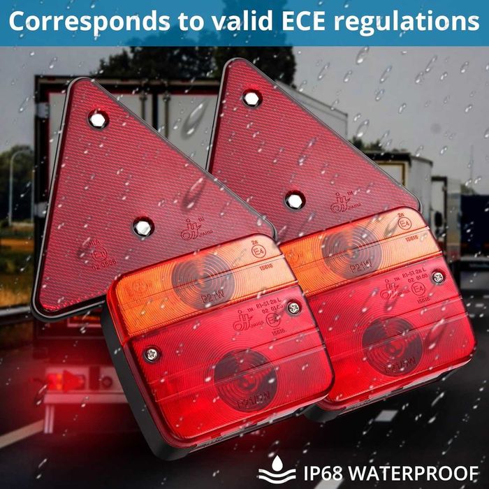 Комплект Магнитни Стопове за Ремарке 12V/24V с кабел 7 метра.