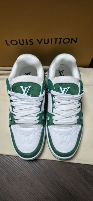 louis vuitton trainers.green,white