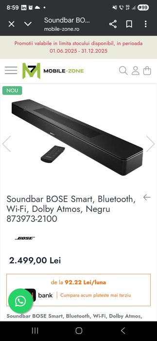 Soundbar BOSE 500
