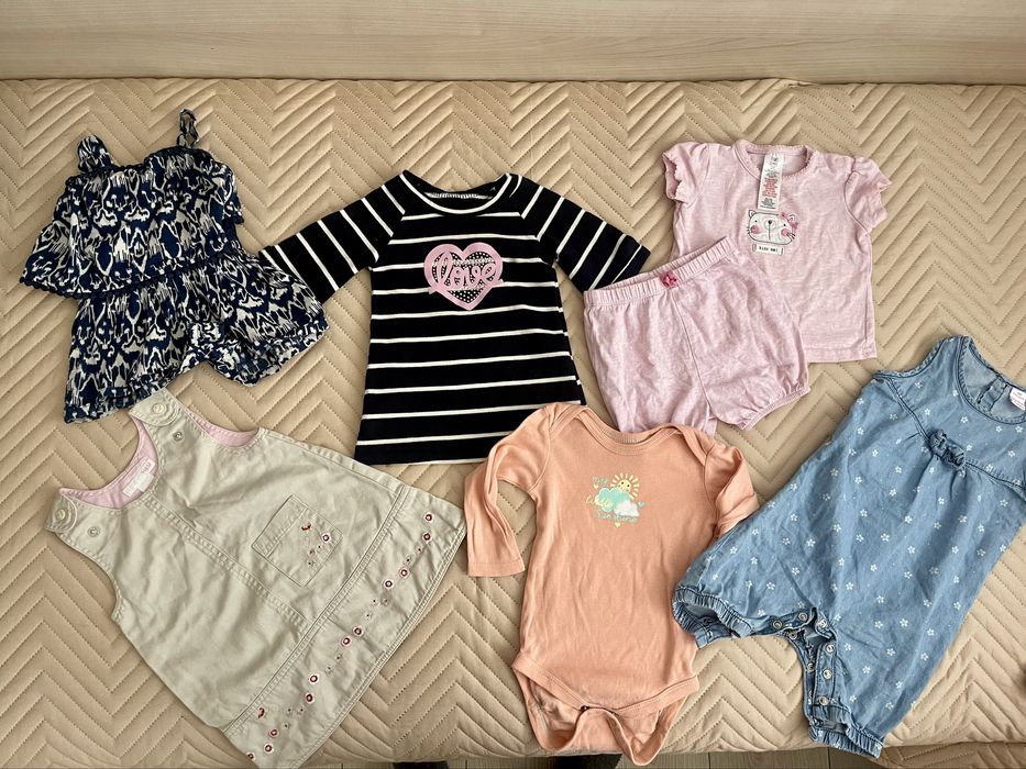 Дрехи за момиче 62-68 3-6 месеца