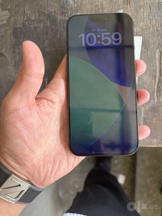 iphone 16 pro max yomkost 100% 163 ta sikl karopka bor 256g oqip qlila