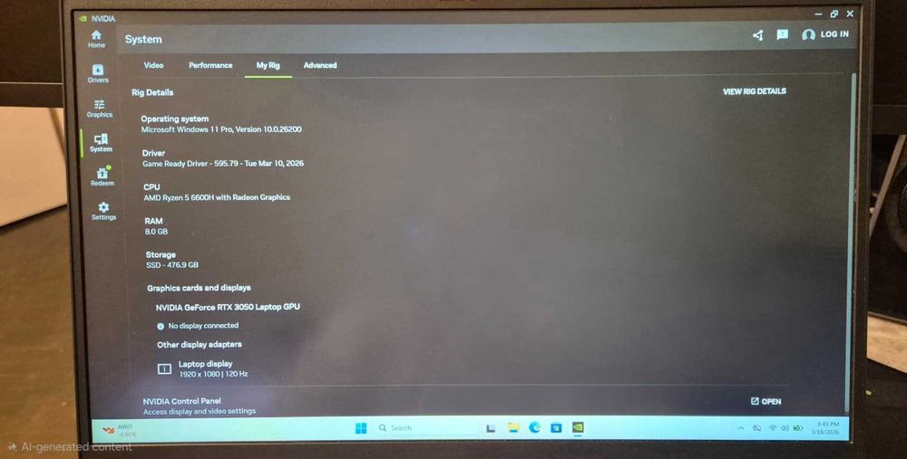 Laptop gaming LENOVO IdeaPad Gaming 3 15ARH7