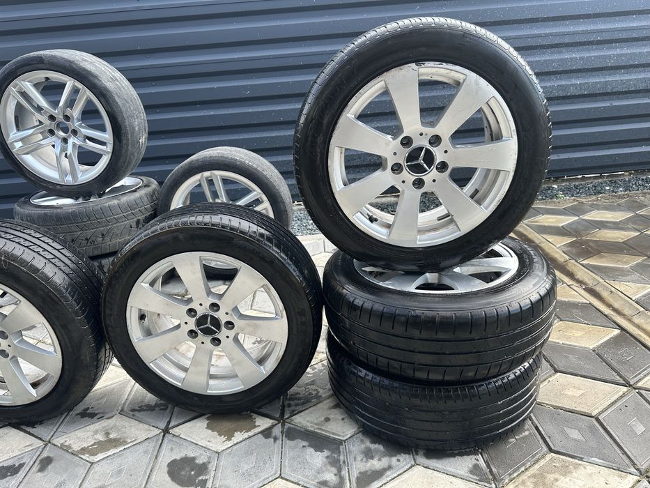 Jante aliaj Mercedes Benz 5x112  5 x 120 R16 + cauciucuri 205 / 55 / R16 A2044011102 et 43