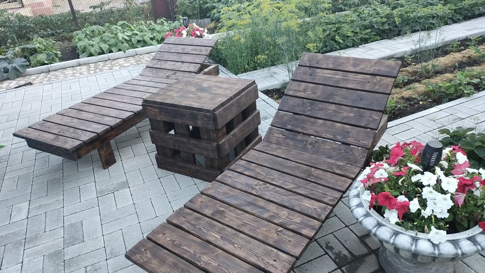 Шезлонг Лежаки из дерева