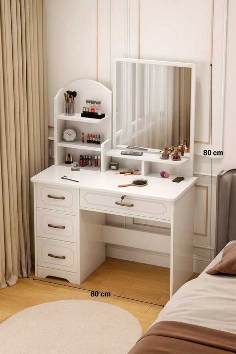 Туалетный столик с LED зеркалом — 80×40×137 см