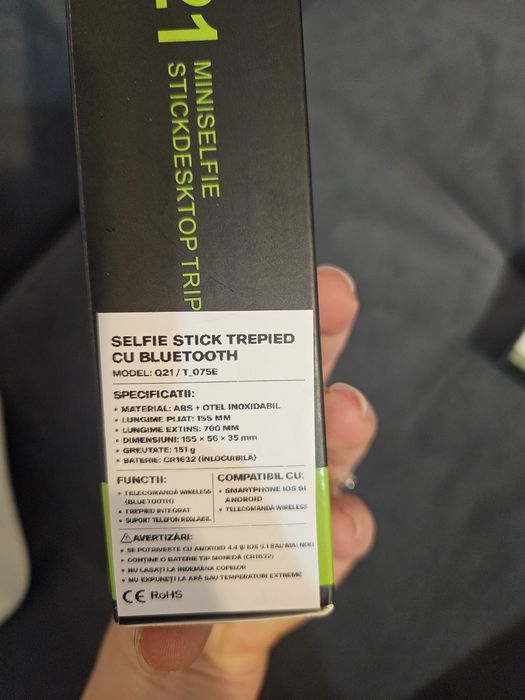 Selfie Stick trepied cu bluetooth